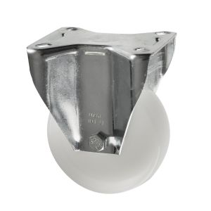 100mm Fixed White Nylon Caster Wheel