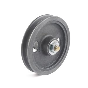V-Grooved Cast Iron Wheels with M10 x 79mm Roller Bearing Axle