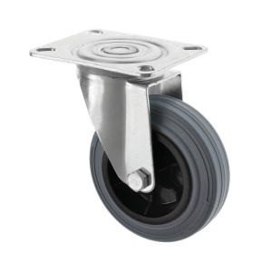 150mm Swivel Castors Grey Rubber Wheel