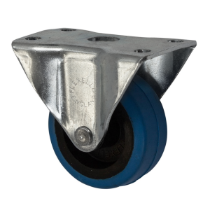 Flexello 88 Series 63mm Blue Rubber Fixed Castor