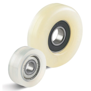 Polyurethane Guide Roller 42mm Diameter 12mm Ball Bearing