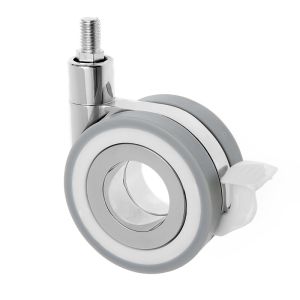 75mm Twin Wheel Designer Castor with Brake